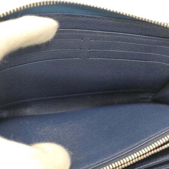 319457BU (S6) Louis Vuitton Wallet Long Blue Monogram - Picture 7 of 10